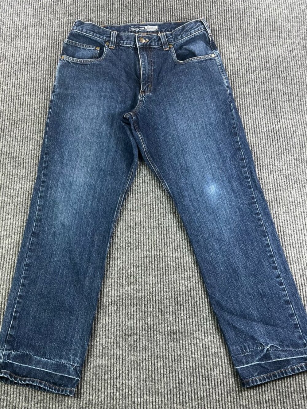 Carhartt Men’s Jeans 34x32 Relaxed Fit BD5119-M Medium Wash Denim Workwear